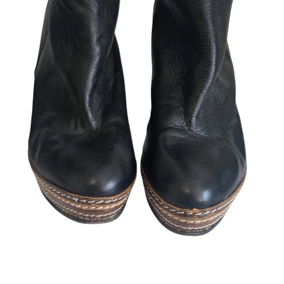 Steve Madden Packit Women's Leather Knee High Black High-Heeled Boots Size 8M - Picture 3 of 7